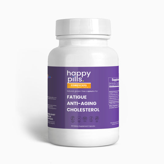 Cordyceps Vitamins (Fatigue, Anti-Aging, Cholesterol) - Happy Pills