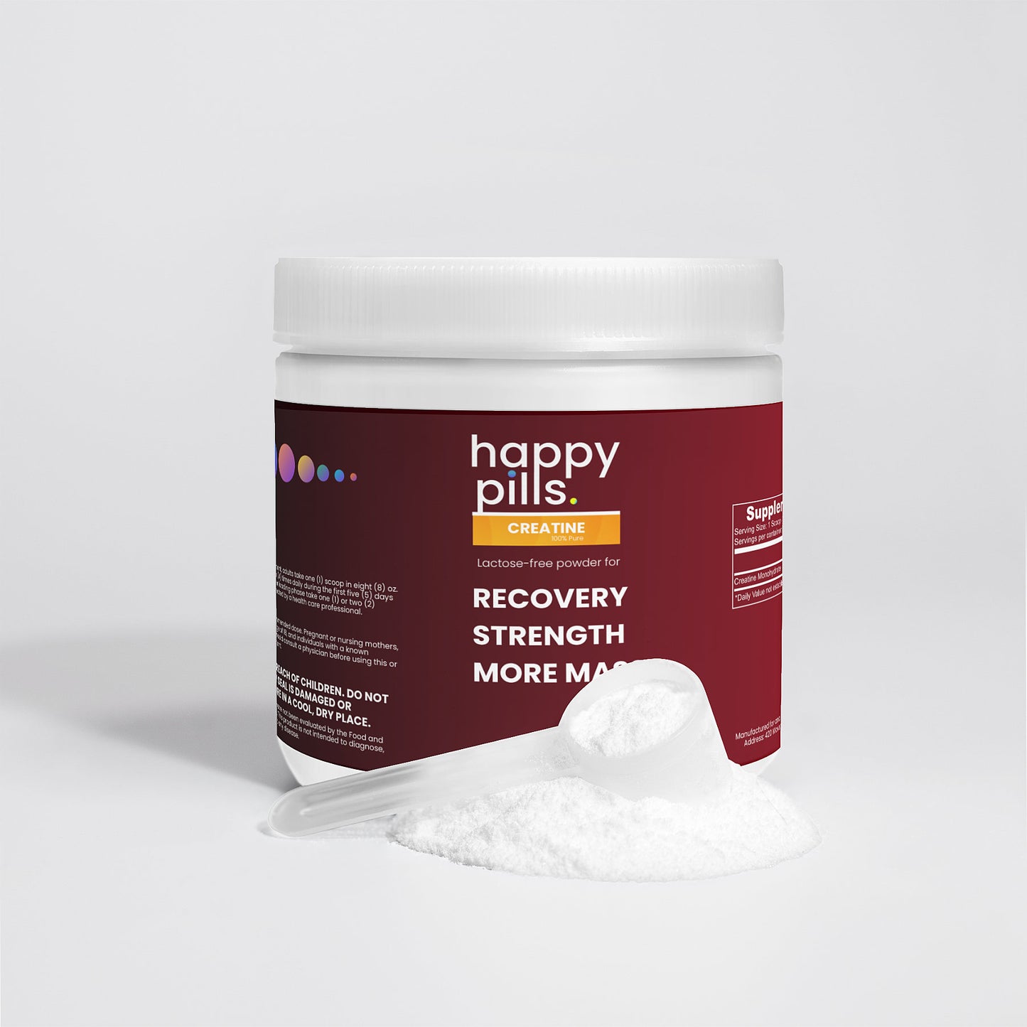 Creatine Powder (Recovery, Strength, Mass) - Happy Pills