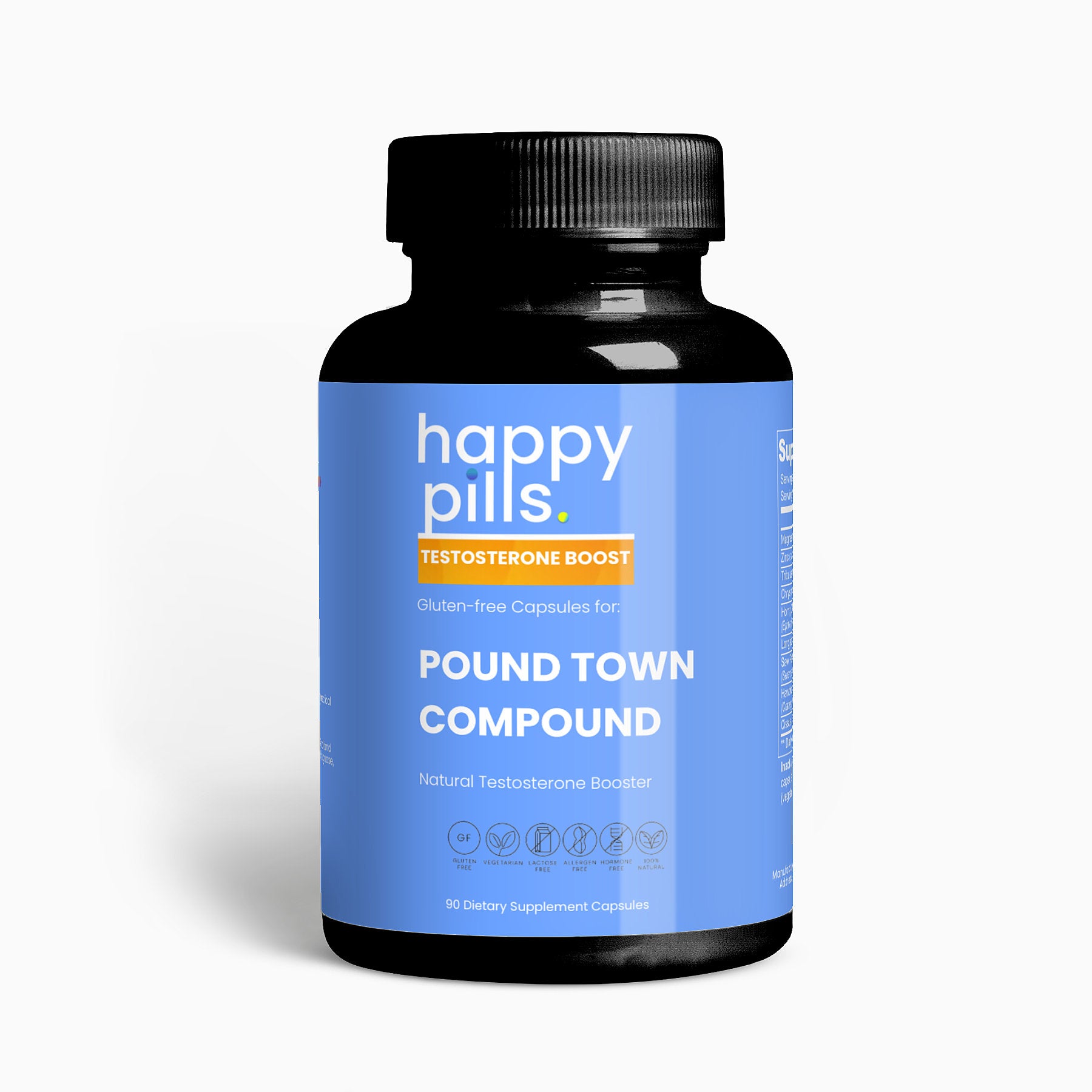 POUND TOWN Testosterone Booster (Libido, Strength, Energy) - Happy Pills