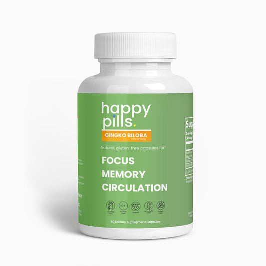 Ginkgo Biloba (Focus, Memory, Circulation) - Happy Pills